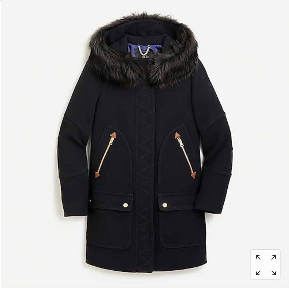 NWT J.Crew Chateau Wool Parka